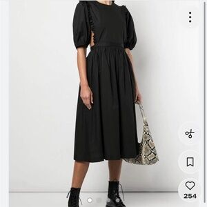 sandy liang grain dress in black